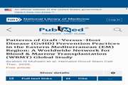 الگوهای شیوه‌های پیشگیری از بیماری پیوند علیه میزبان (GvHD) در منطقه شرق مدیترانه (EM): یک مطالعه جهانی از شبکه جهانی پیوند خون و مغز استخوان (WBMT)