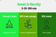 The importance of green spaces in reducing the effects of environmental risk factors. 
